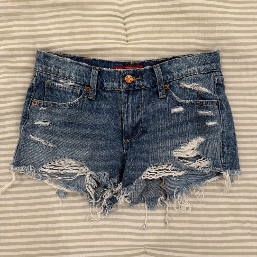 Lucky Brand Ripped Blue Jean Shorts